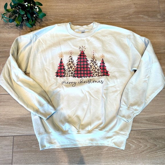 Merry Christmas Crewneck Sweatshirt Sweater Size M - Picture 1 of 8